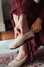 Kapcie balerina 100% wełna MERINO - Macchiato