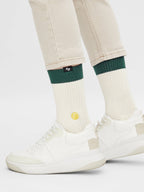 Skarpety z organicznej bawełny typu crew z haftowaną piłką tenisową