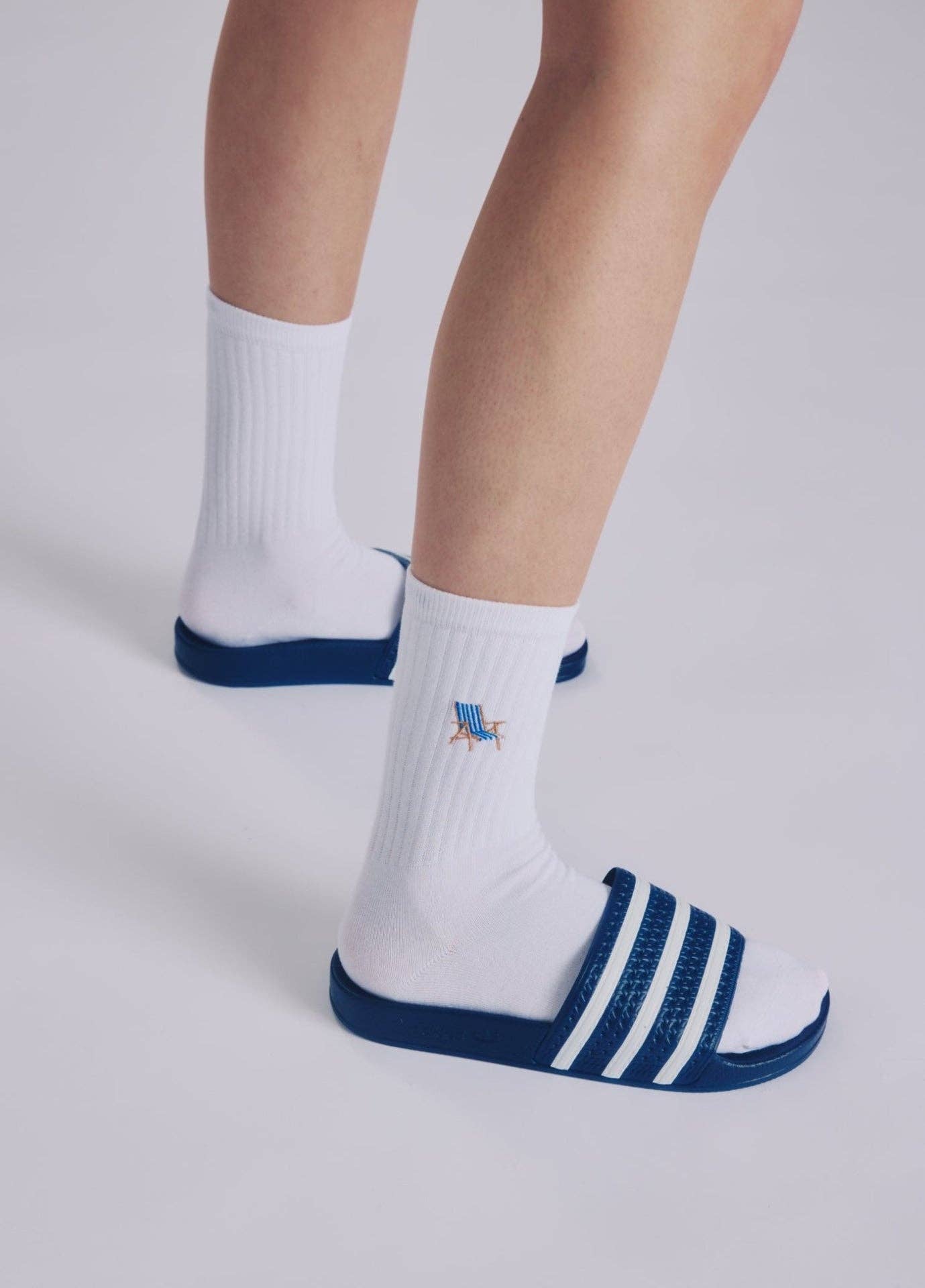 Skarpety z organicznej bawełny typu crew LEŻAK