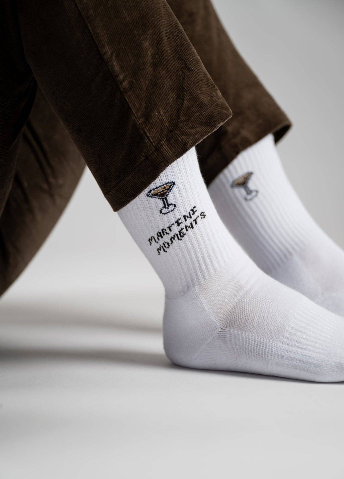 Skarpety z organicznej bawełny typu crew MARTINI MOMENTS SOCKS
