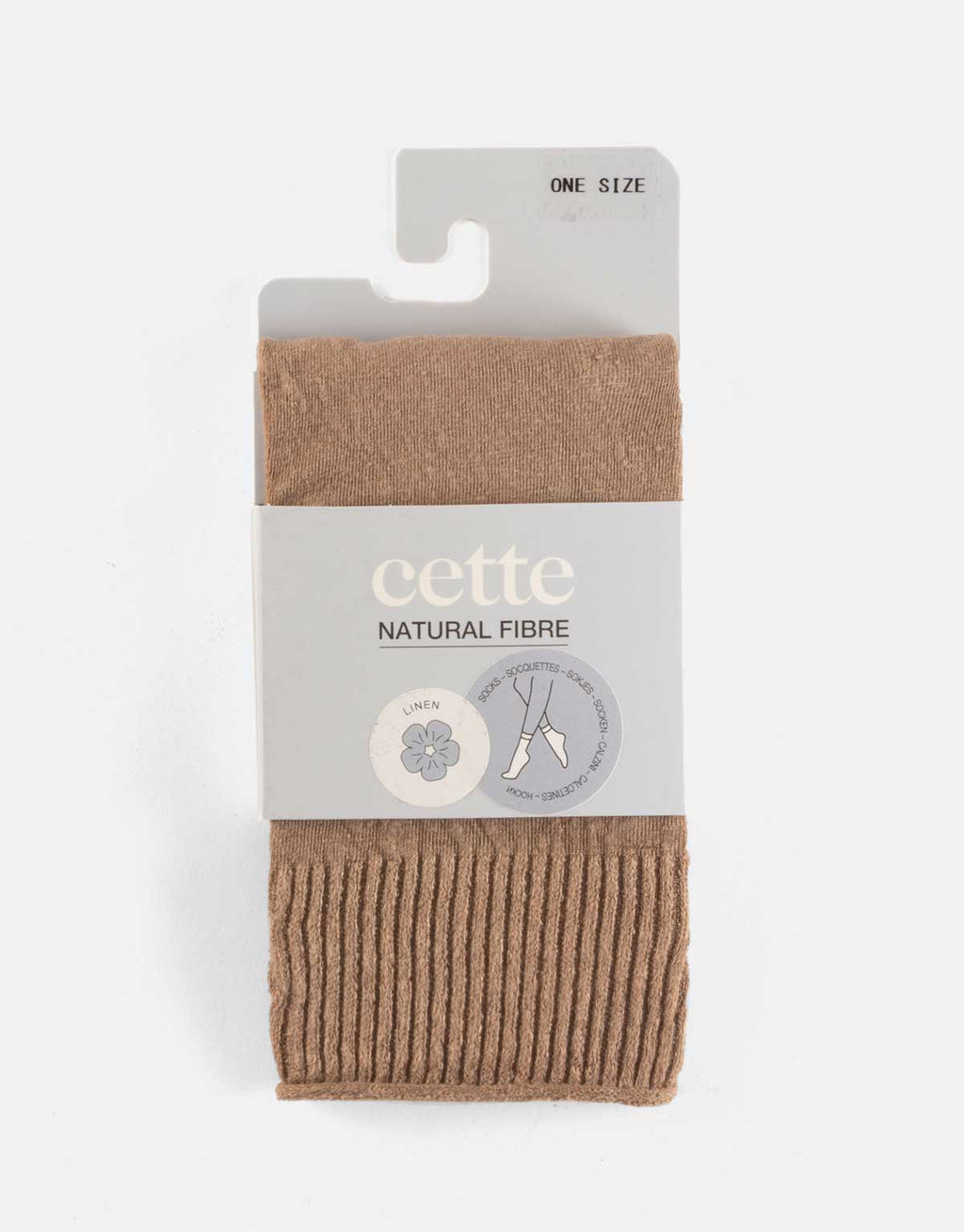 Skarpetki lniane bez ściągacza, z naturalnego włókna, granatowe