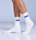 Organiczne skarpety typu crew z bio bawełny 3-PAK –  Cool Dad Club, Dad, Daddy Cool Blue NO BAD DAYS CLUB