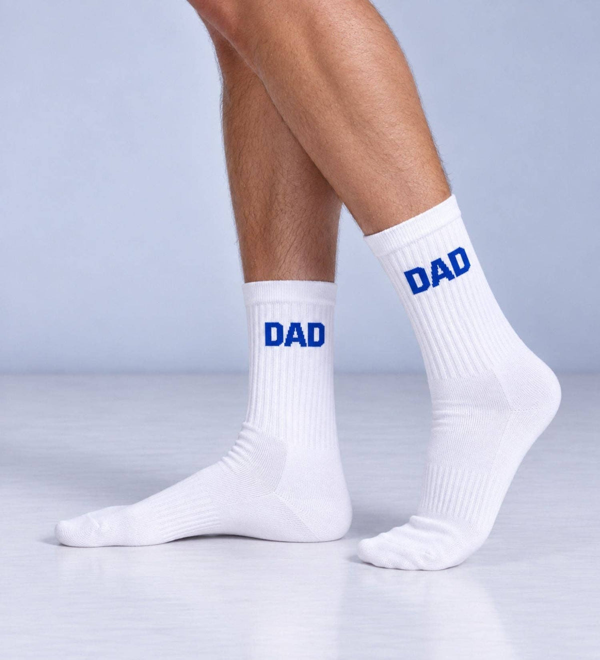 Organiczne skarpety typu crew z bio bawełny 3-PAK –  Cool Dad Club, Dad, Daddy Cool Blue NO BAD DAYS CLUB