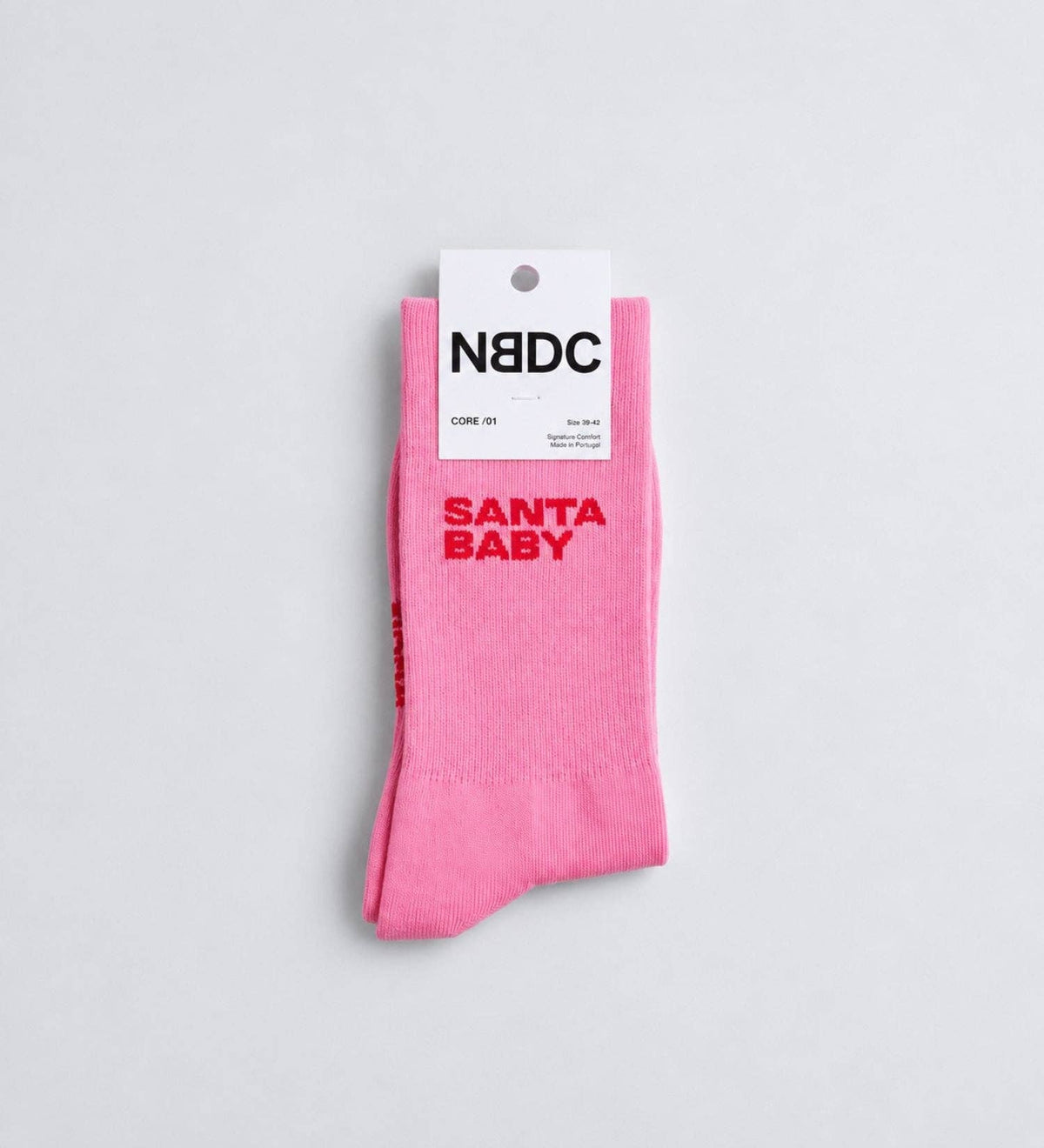 Organiczne skarpety typu crew z bio bawełny 2-PAK – Love & Santa Baby  NO BAD DAYS CLUB