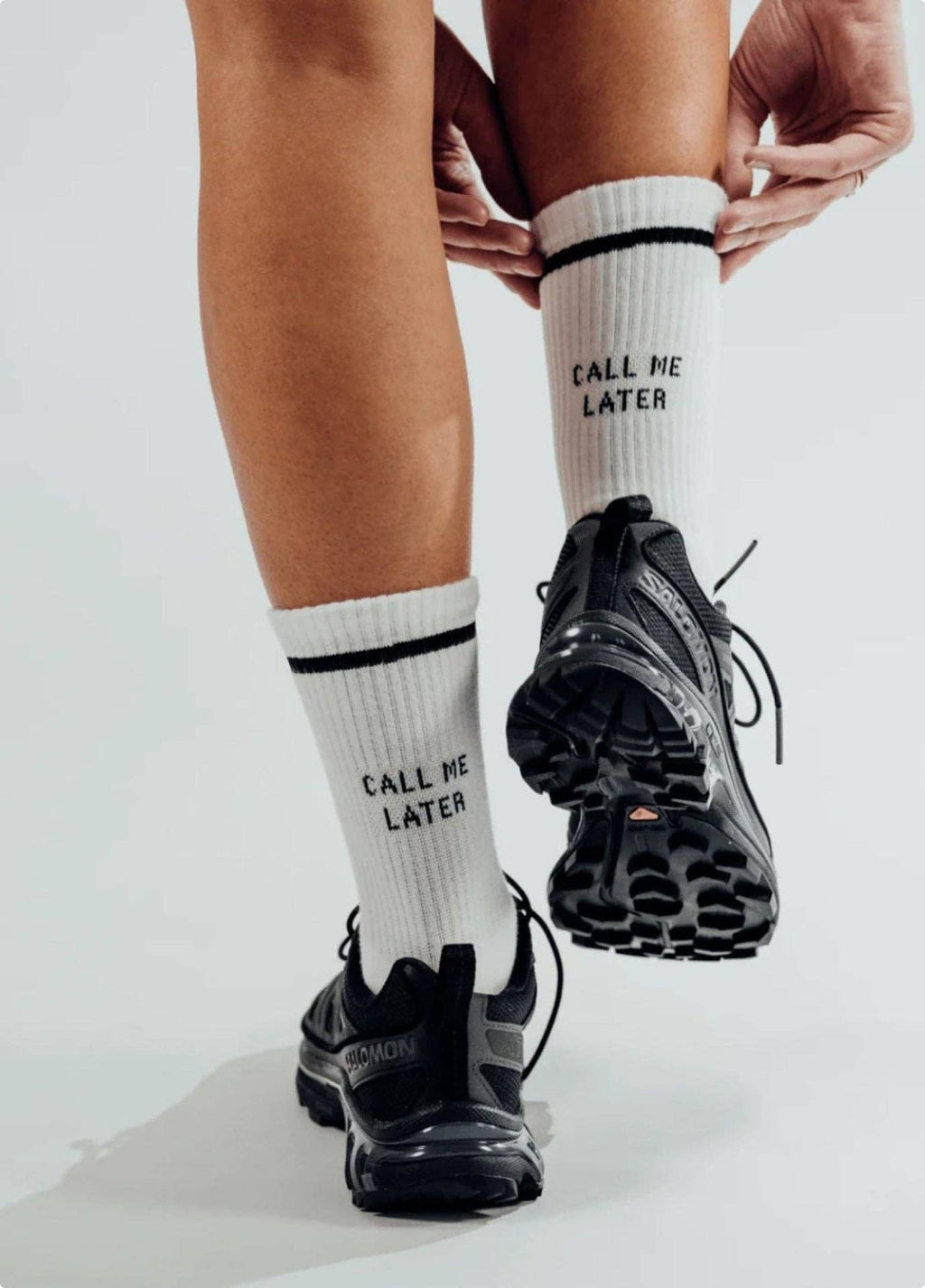Skarpety z organicznej bawełny typu crew CALL ME LATER
