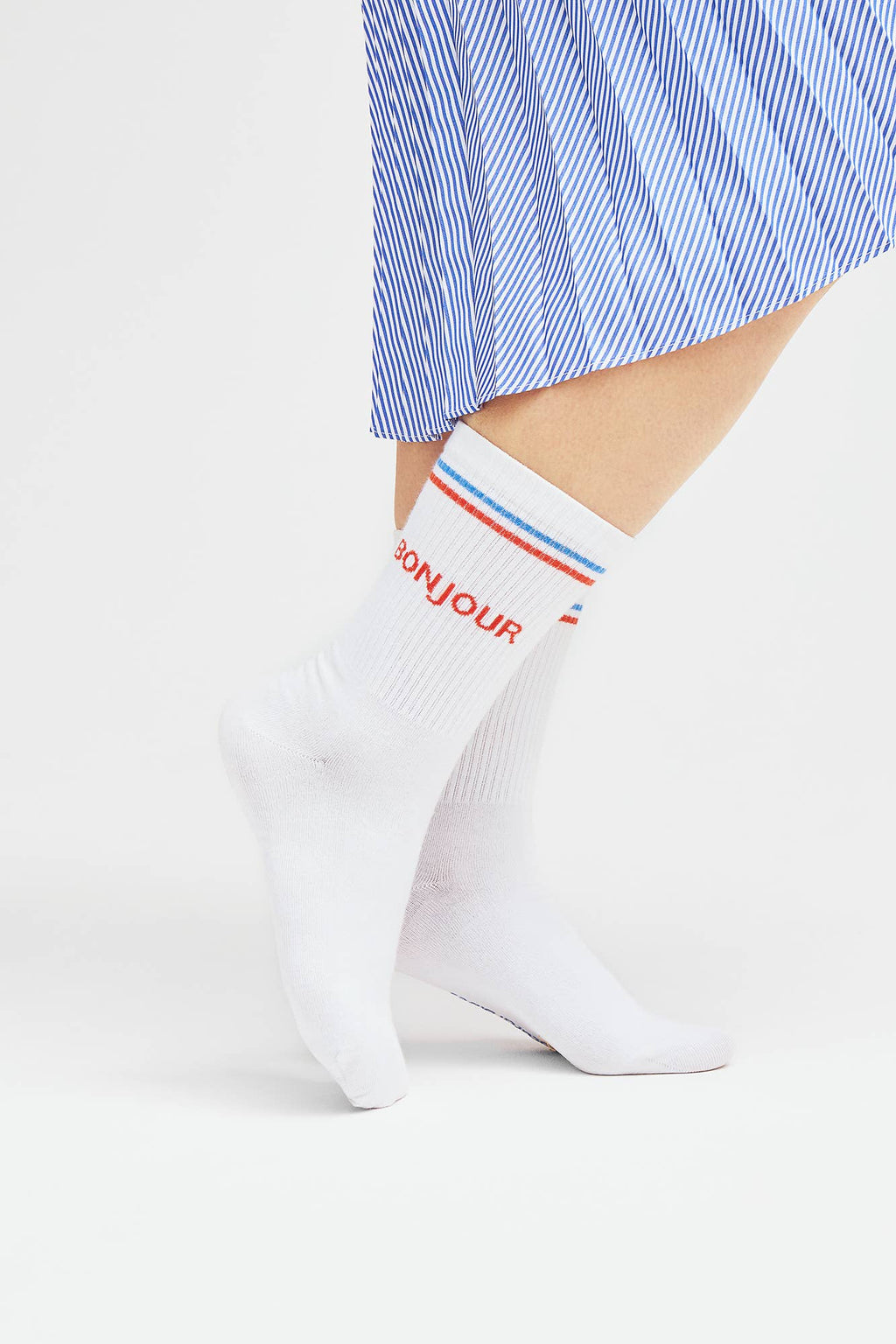 Organiczne skarpety typu crew z bio bawełny - 3-pak prezentowy „Paszport na podróż”