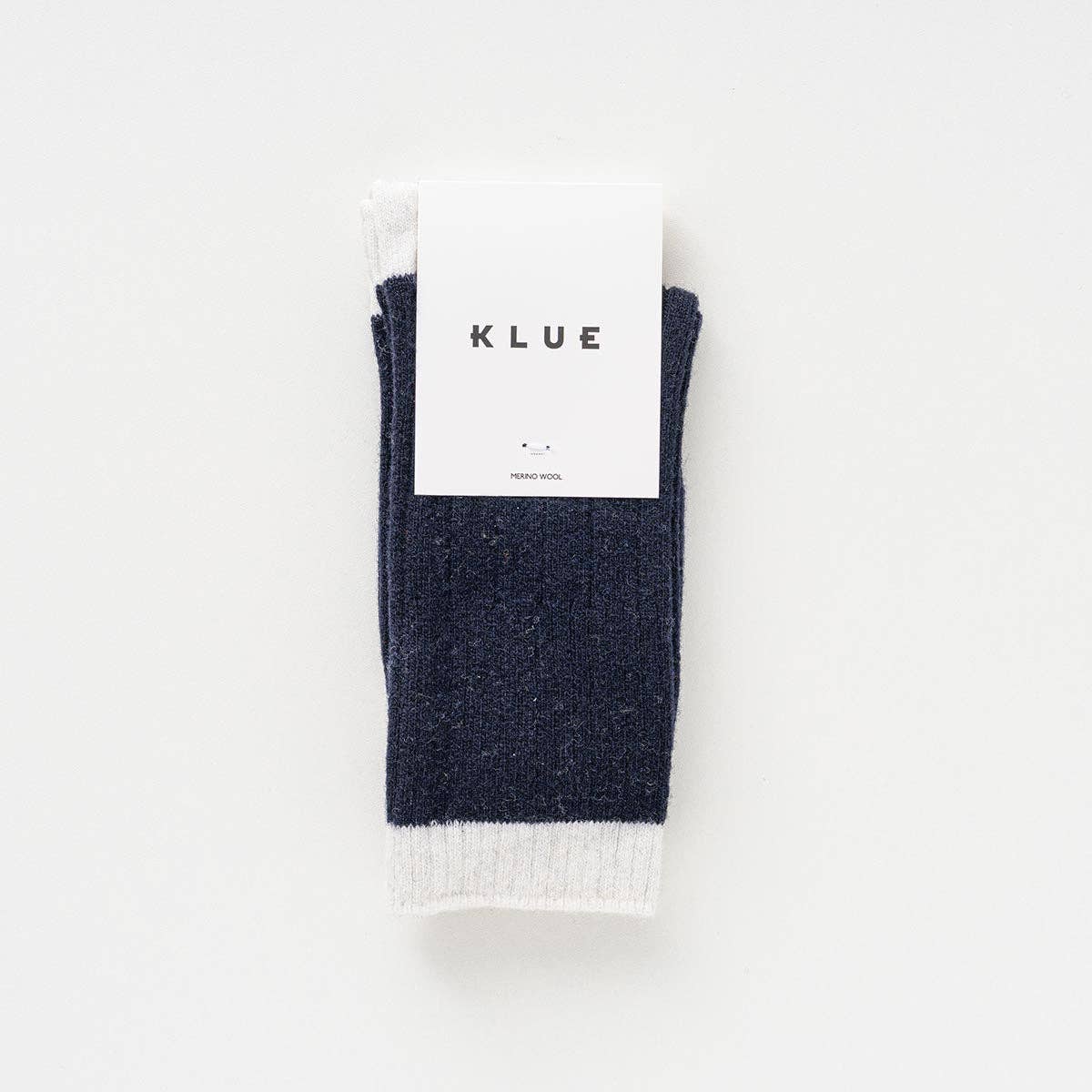Skarpety z wełny Merino KLUE | Navy and white: 36-40 WYSYŁKA W LISTOPADZIE
