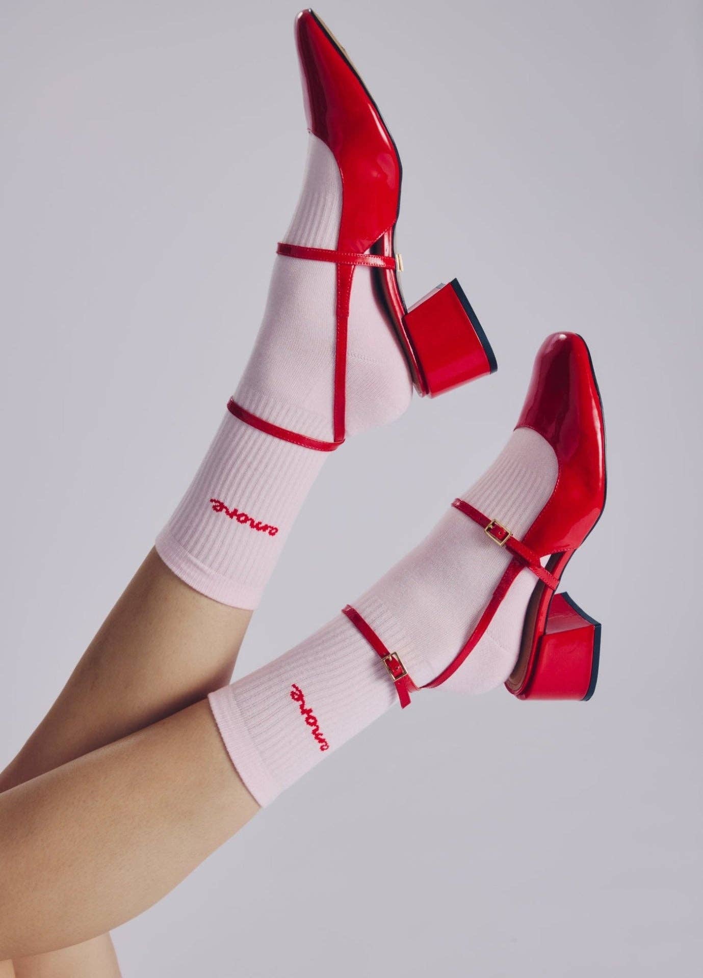 Skarpety z organicznej bawełny typu crew AMORE SOCKS