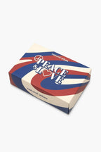 Organiczne skarpety typu crew z bio bawełny - 2-pak prezentowy „Peace & Love”