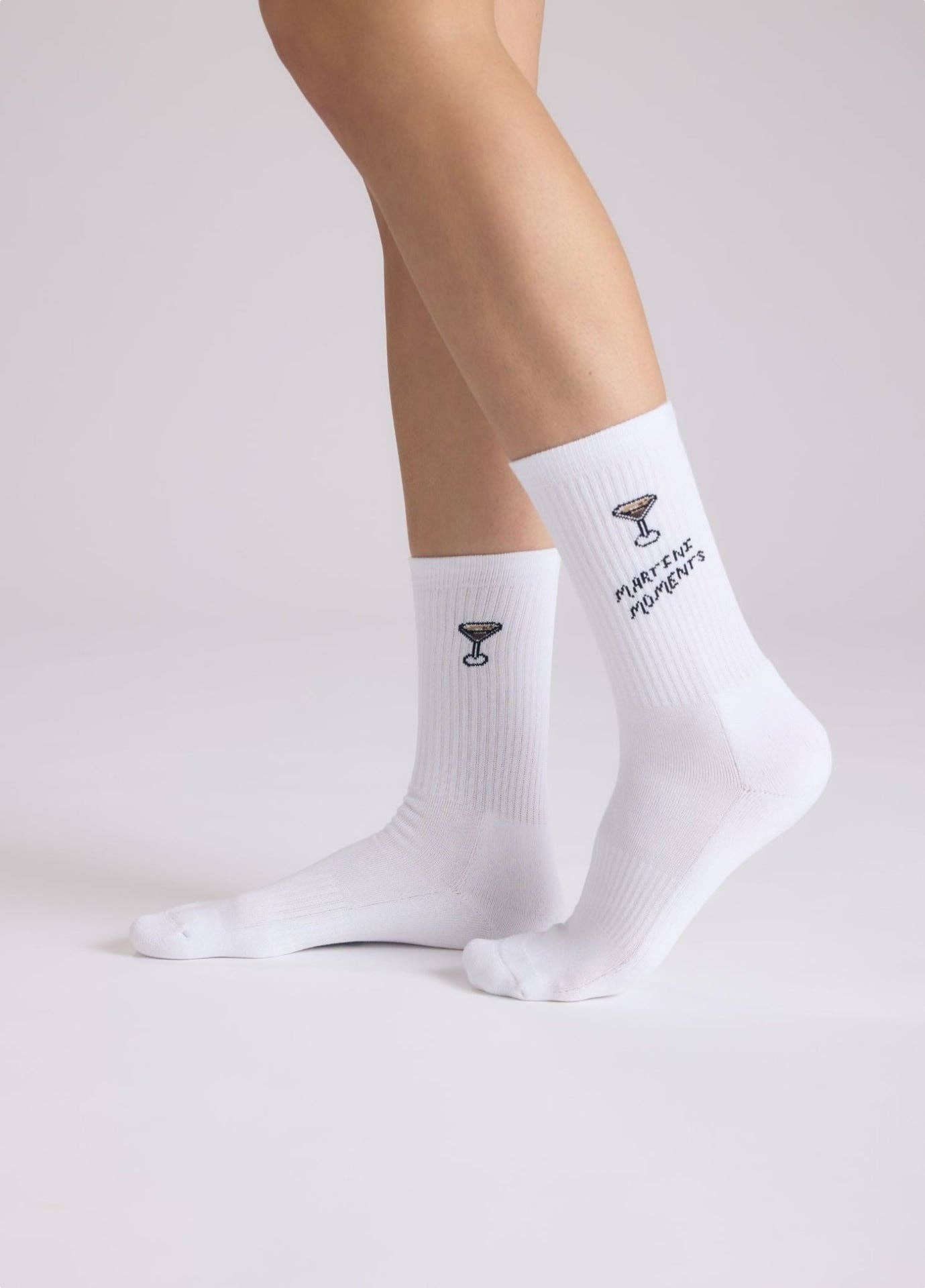 Skarpety z organicznej bawełny typu crew MARTINI MOMENTS SOCKS
