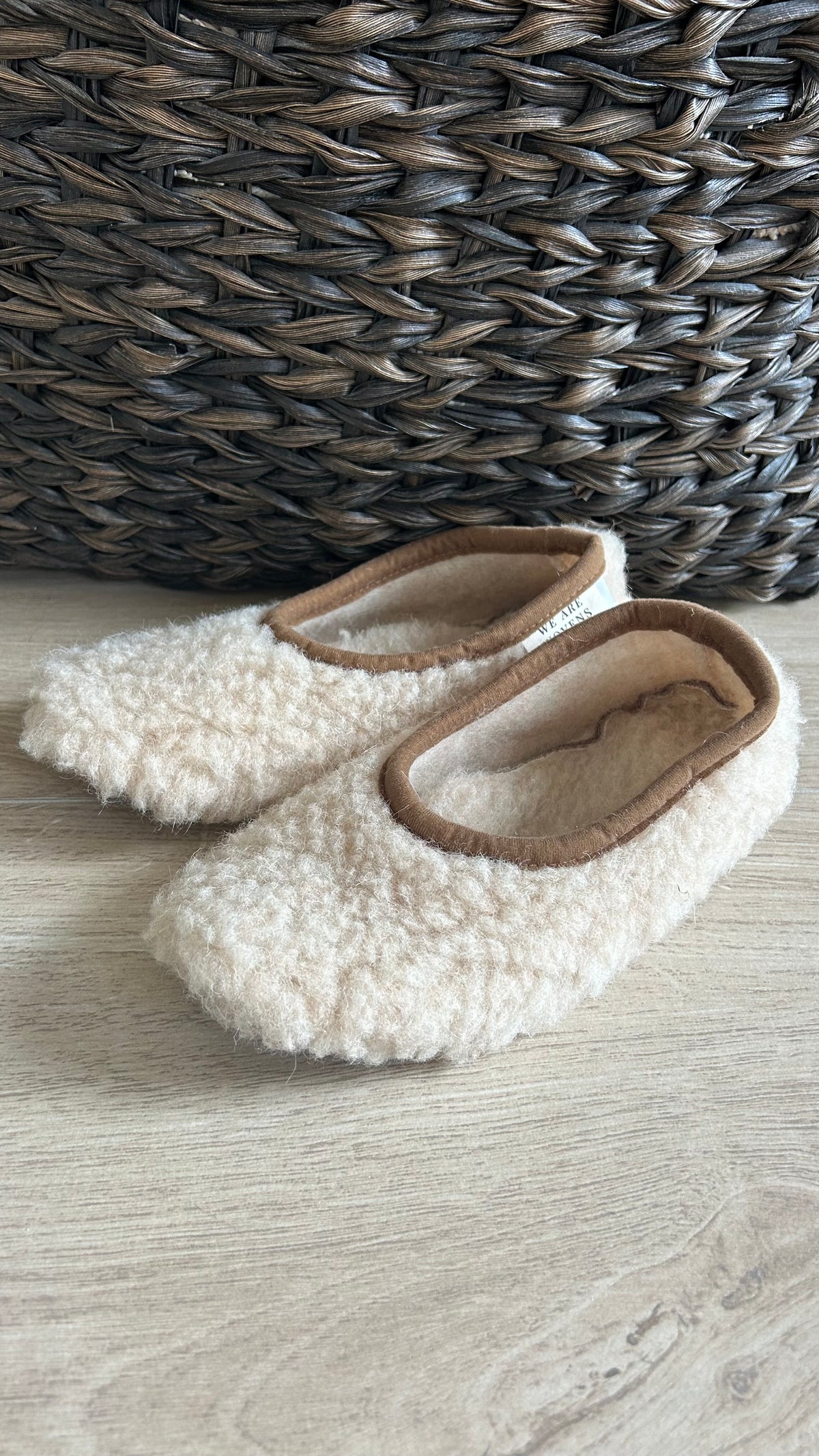 Kapcie balerina 100% wełna MERINO - Macchiato