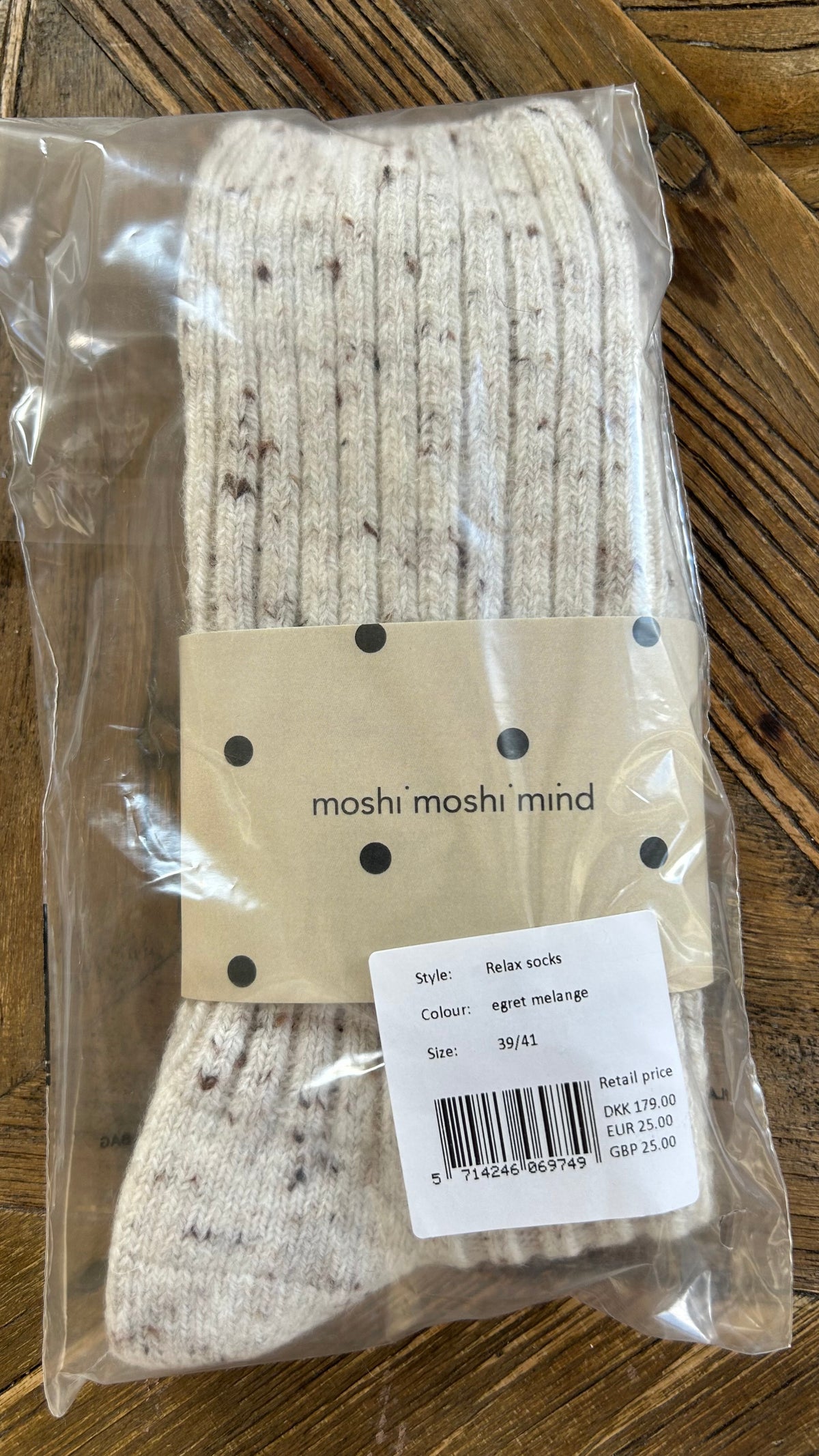 Skarpetki Relax – jasnoszary melanż Moshi Moshi Mind