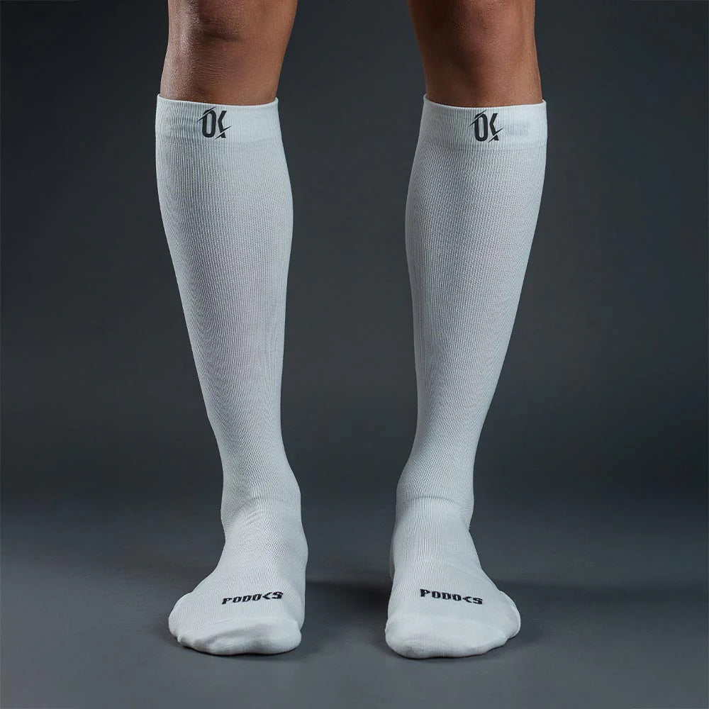 Podkolanówki kompresyjne 2 stopień, białe, Podoks