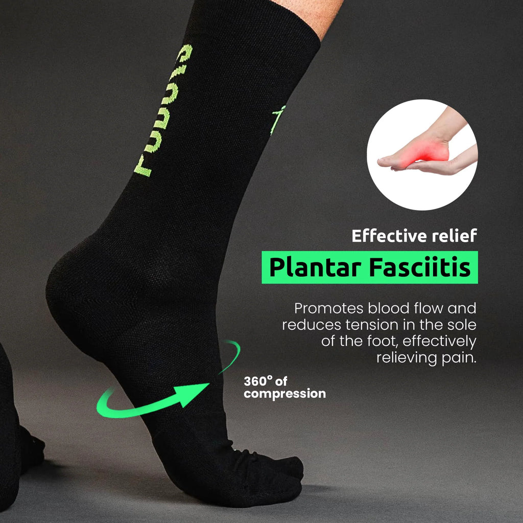 Skarpetki do biegania DŁUGIE czarne PODOKS