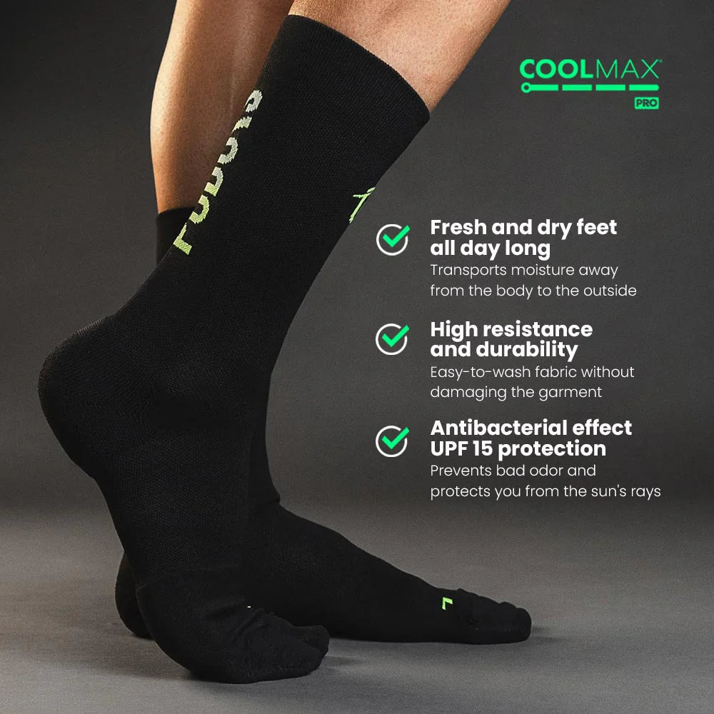 Skarpetki do biegania DŁUGIE czarne PODOKS