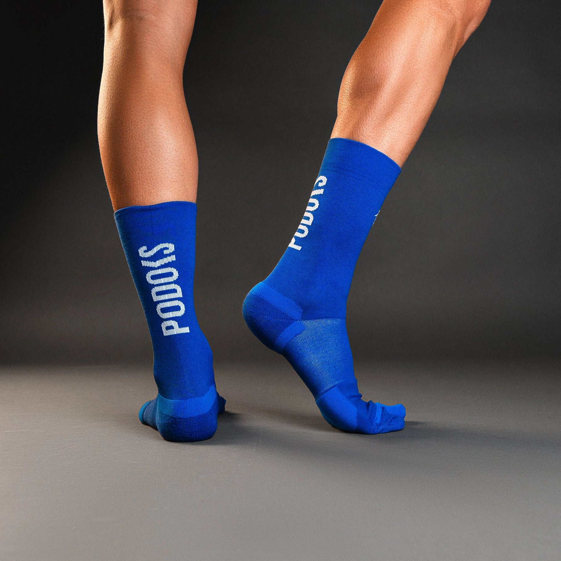 Skarpetki do biegania DŁUGIE niebieskie PODOKS