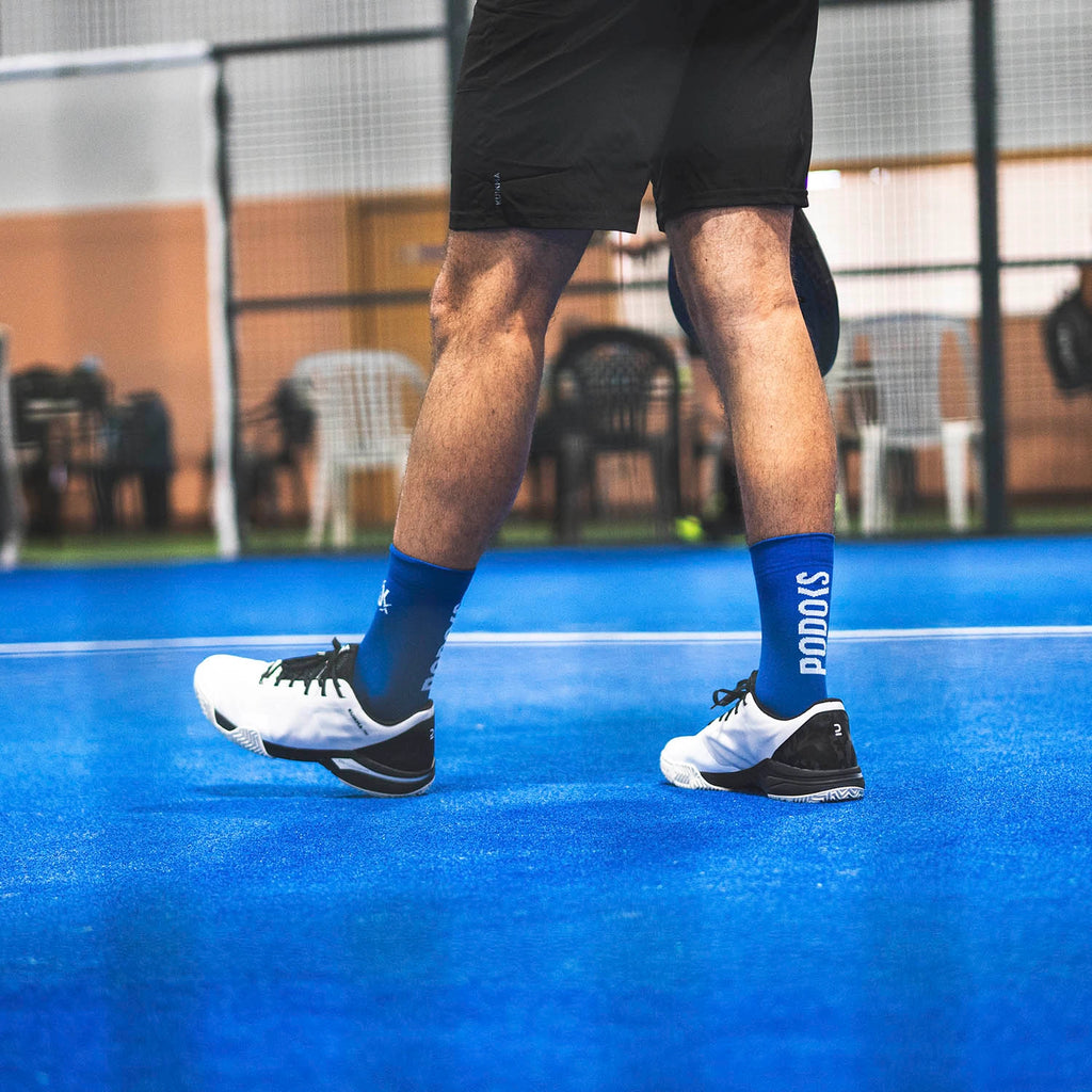 Skarpetki do biegania DŁUGIE niebieskie PODOKS