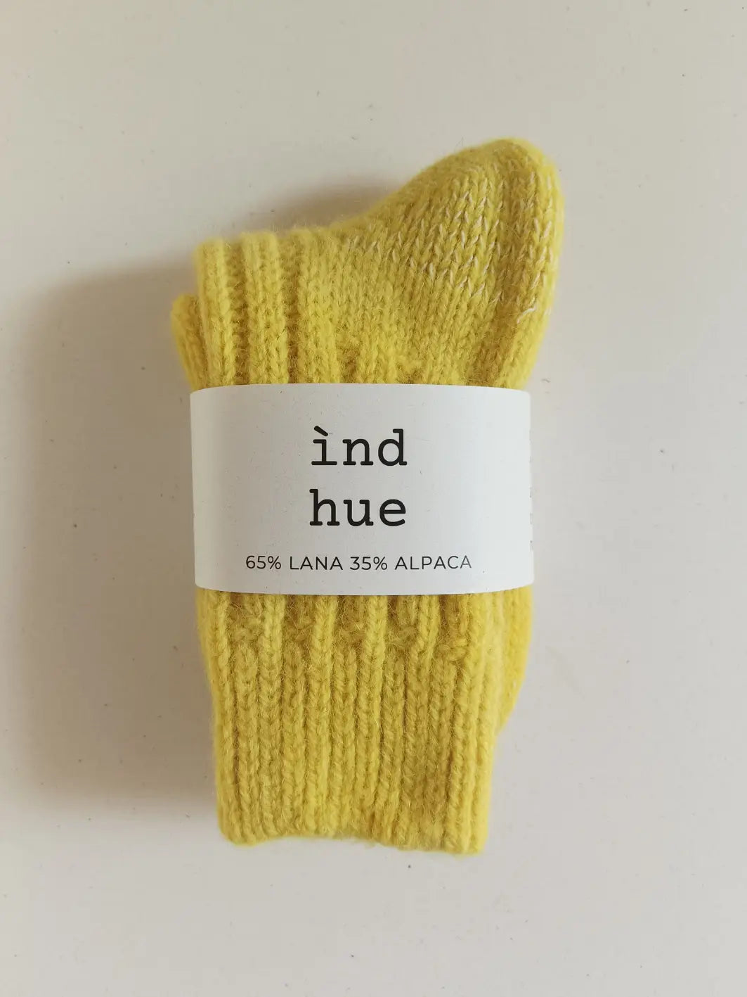 SKARPETKI Z WEŁNY I ALPAKI / 100% naturalne, kolor Słońce