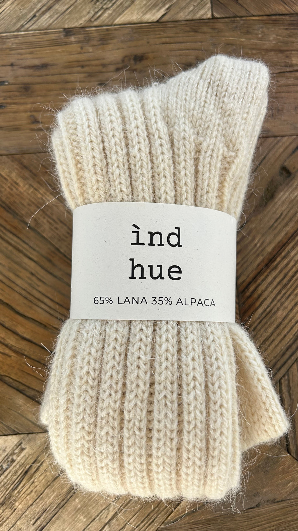 PODKOLANÓWKI Z WEŁNY I ALPAKI / 100% naturalne, kolor Natura