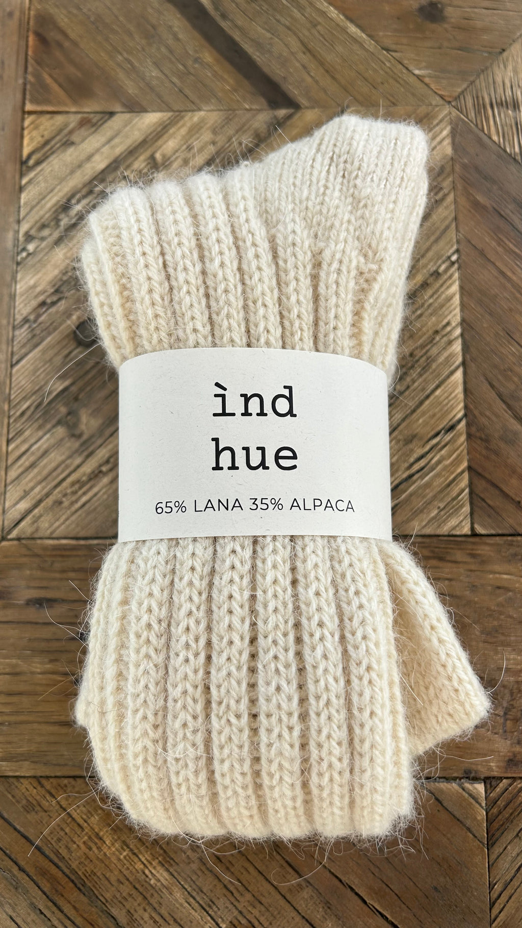 PODKOLANÓWKI Z WEŁNY I ALPAKI / 100% naturalne, kolor Natura