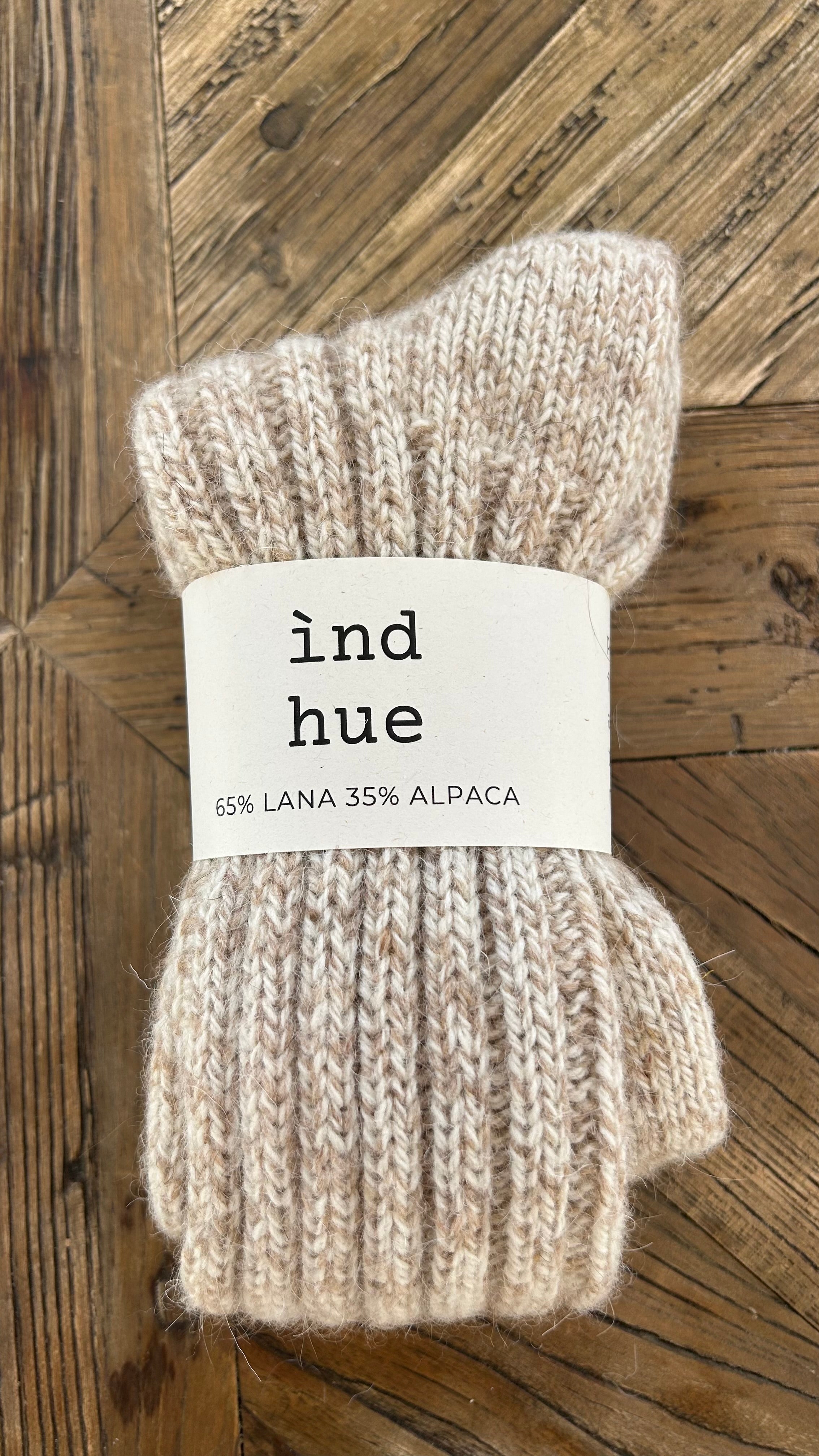 PODKOLANÓWKI Z WEŁNY I ALPAKI / 100% naturalne, kolor Melanż