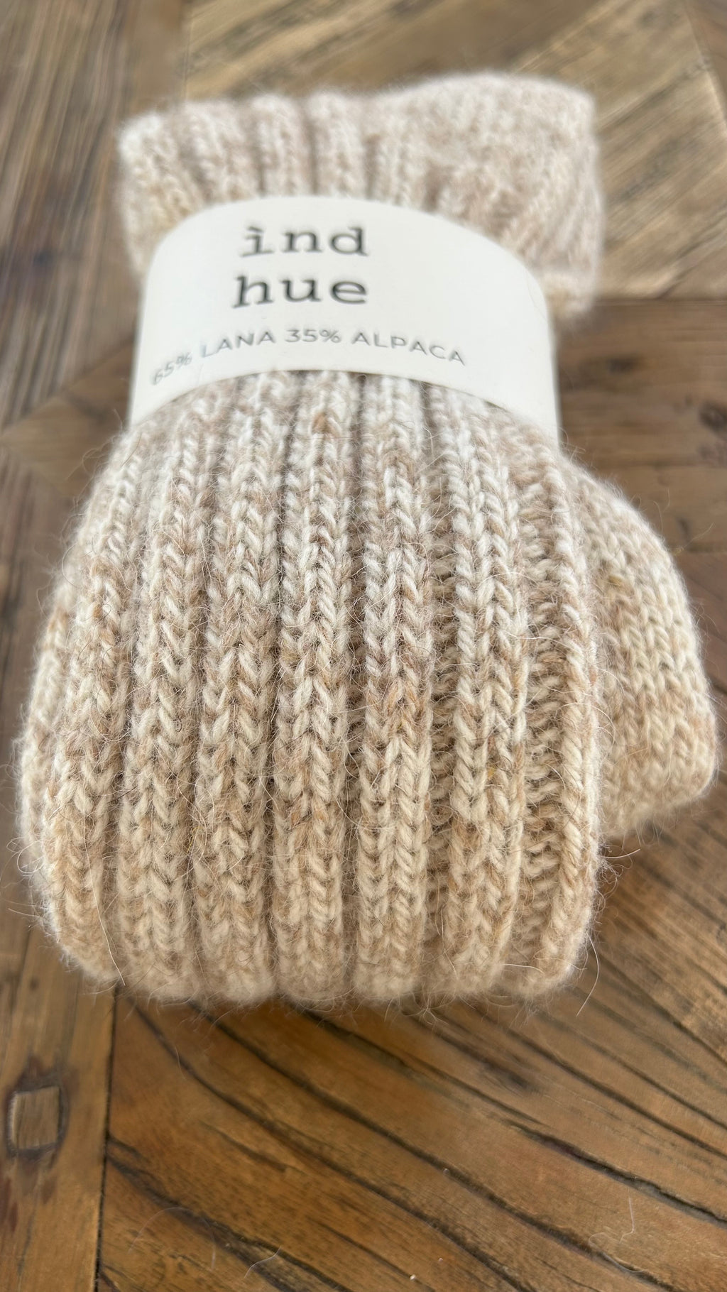 PODKOLANÓWKI Z WEŁNY I ALPAKI / 100% naturalne, kolor Melanż