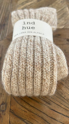 PODKOLANÓWKI Z WEŁNY I ALPAKI / 100% naturalne, kolor Melanż