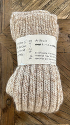 PODKOLANÓWKI Z WEŁNY I ALPAKI / 100% naturalne, kolor Melanż