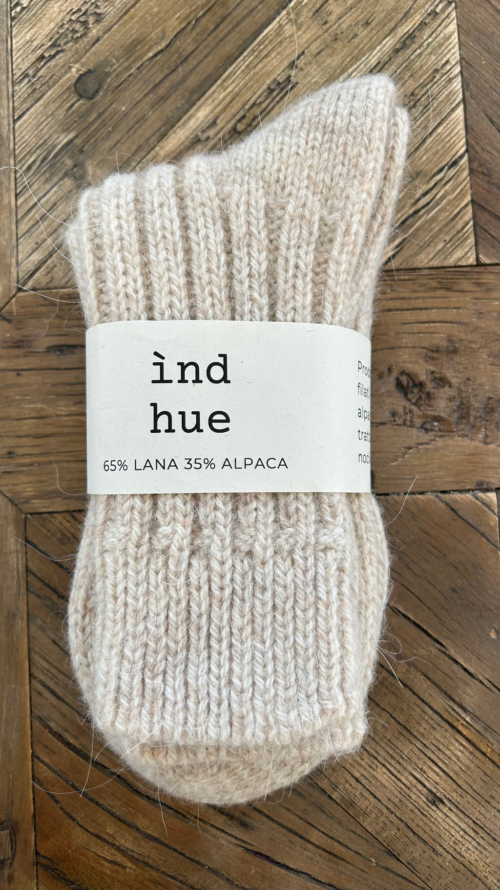 SKARPETKI Z WEŁNY I ALPAKI / 100% naturalne, kolor Melanż