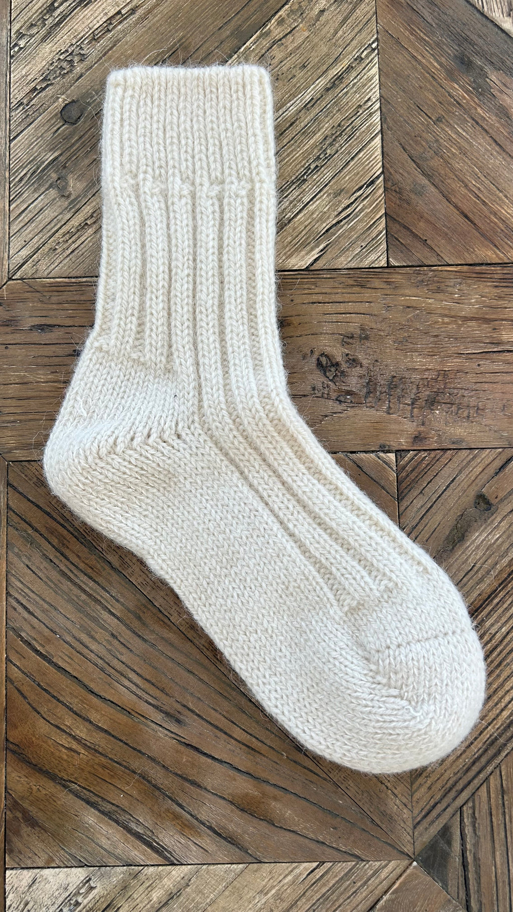 SKARPETKI Z WEŁNY I ALPAKI / 100% naturalne, kolor Natura