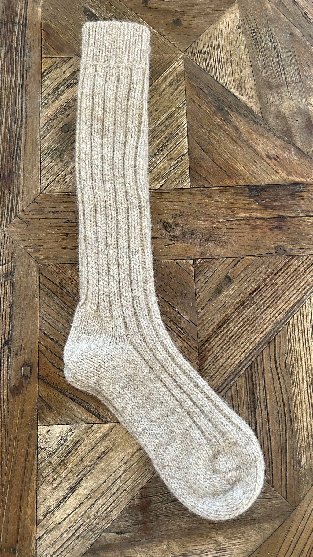 PODKOLANÓWKI Z WEŁNY I ALPAKI / 100% naturalne, kolor Melanż