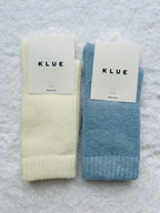 Skarpety z wełny merino KLUE białe