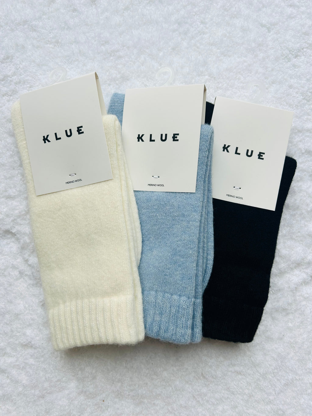 Skarpety z wełny merino KLUE niebieskie