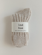 SKARPETKI Z WEŁNY I ALPAKI / 100% naturalne, kolor Melanż