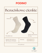 Reflexa® thin black pressure-free socks