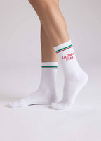 Skarpety z organicznej bawełny typu crew LA DOLCE VITA SOCKS