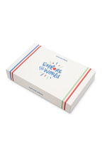 Organiczne skarpety typu crew z bio bawełny - 3-pak prezentowy „Paszport na podróż”