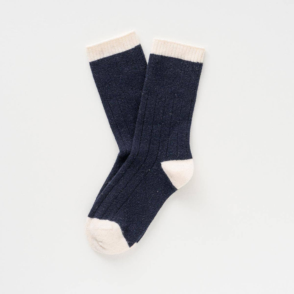 Skarpety z wełny Merino KLUE | Navy and white: 36-40 WYSYŁKA W LISTOPADZIE