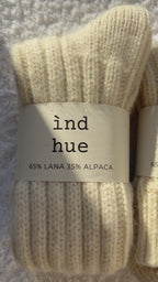 SKARPETKI Z WEŁNY I ALPAKI / 100% naturalne, kolor Natura